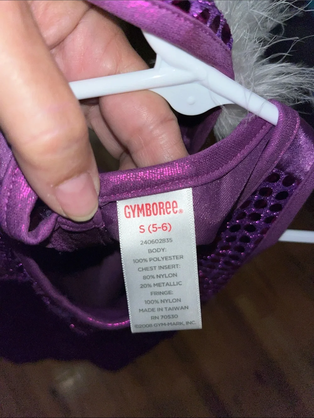 Gymboree Purple Sequin Fringe Dress with Pom Headband